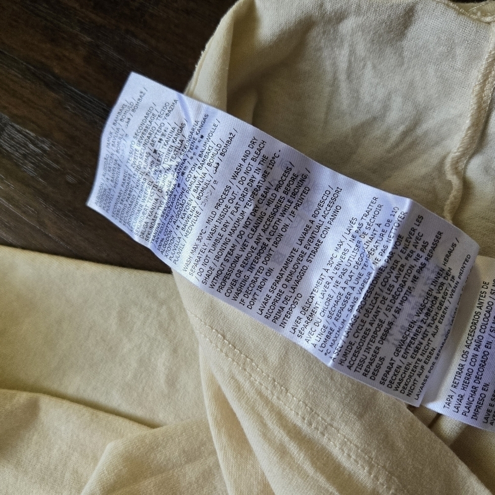 Maison Margiela 100% Organic Cotton Jersey T-Shirt Off-White Cream Ivory Sz XXL - Picture 9 of 11